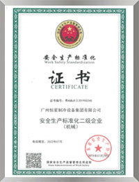 安全生產標準化二級企業(yè)證書