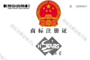 好消息，恒星組合商標申請注冊成功！